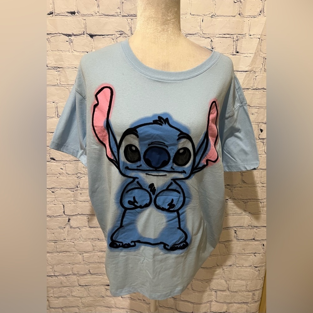 NWT Disney Stitch Blue T-shirt Lilo And Stitch Cotton Blend Large